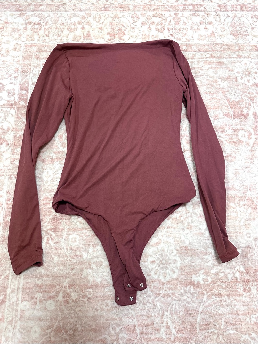 PUMIEY 🪷 Dusty Rose Scoop Neck Bodysuit - Picture 6 of 10